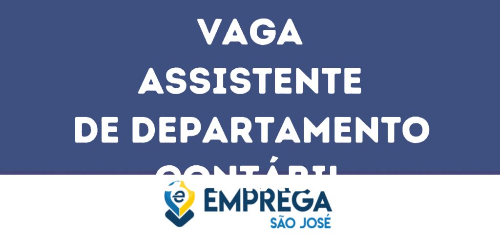 Assistente De Departamento Contábil-São José Dos Campos - Sp 1