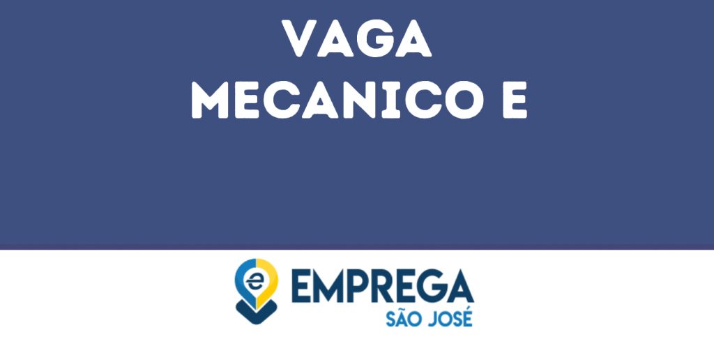 Mecanico E-São José Dos Campos - Sp 1