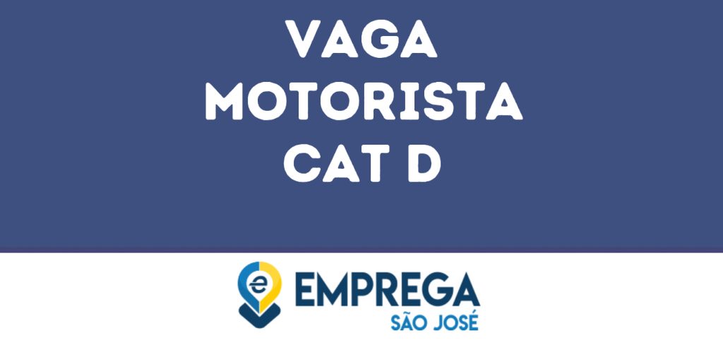 Motorista Cat D-São José Dos Campos - Sp 1