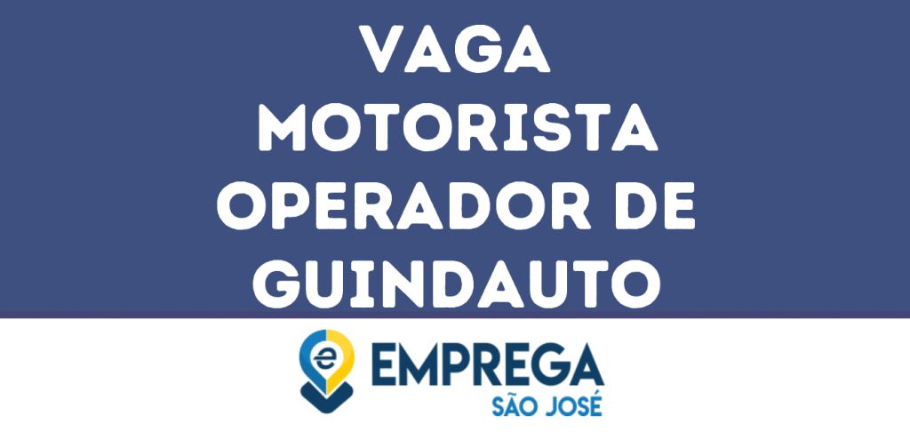 Motorista Operador De Guindauto-Jacarei - Sp 1