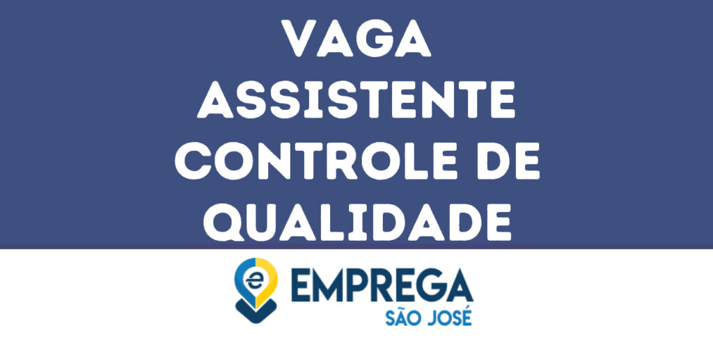 Assistente Controle De Qualidade -Jacarei - Sp 1