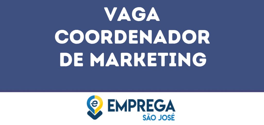 Coordenador De Marketing-Jacarei - Sp 1