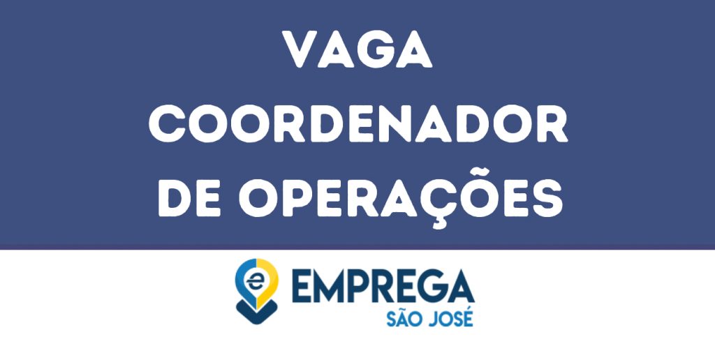 Coordenador De Operações-Jacarei - Sp 1