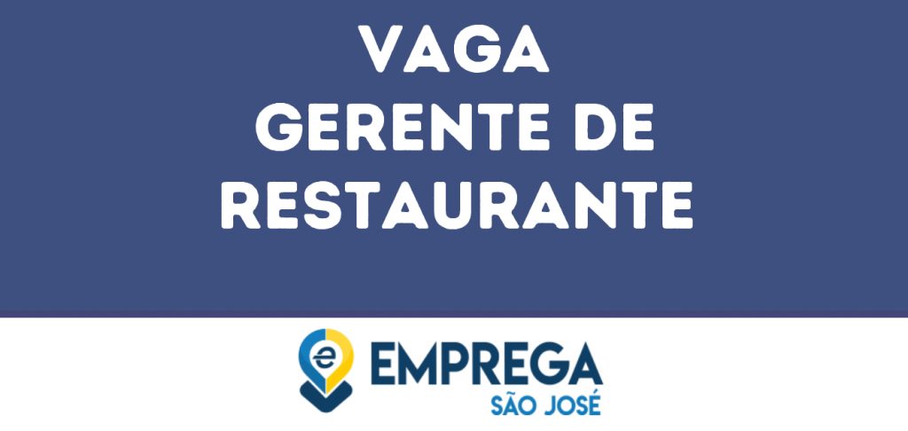 Gerente De Restaurante-São José Dos Campos - Sp 1