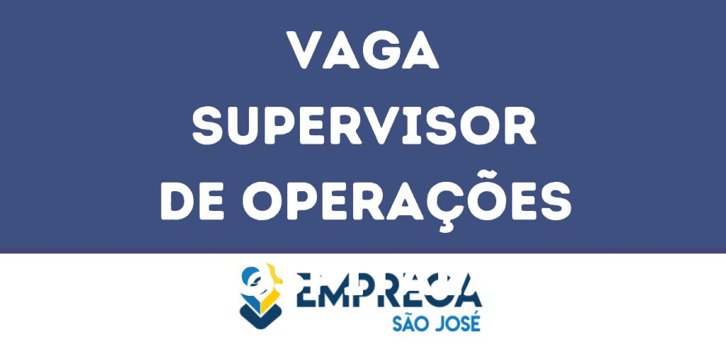 Supervisor De Operações Hospitalar-São José Dos Campos - Sp 1