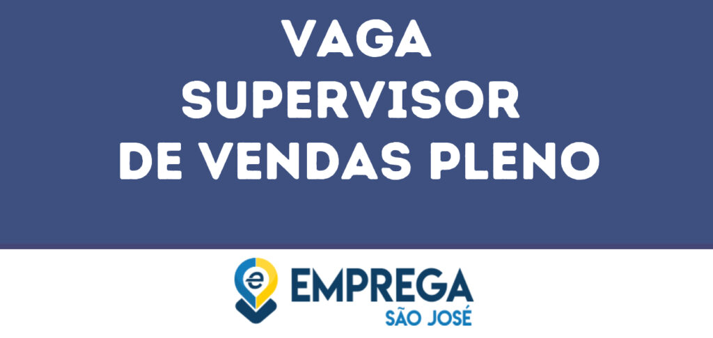 Supervisor De Vendas Pleno-Jacarei - Sp 1