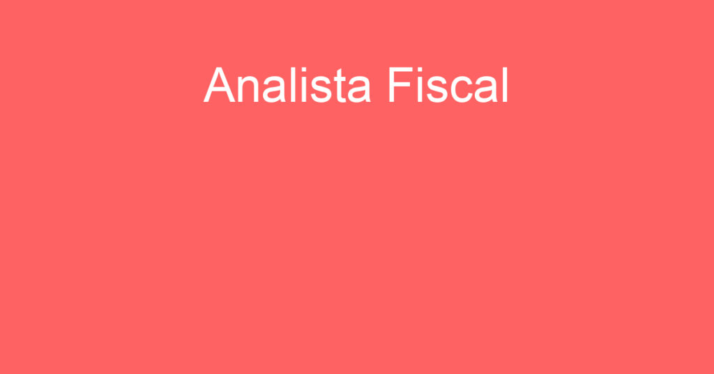 Analista Fiscal-Jacarei - Sp 1