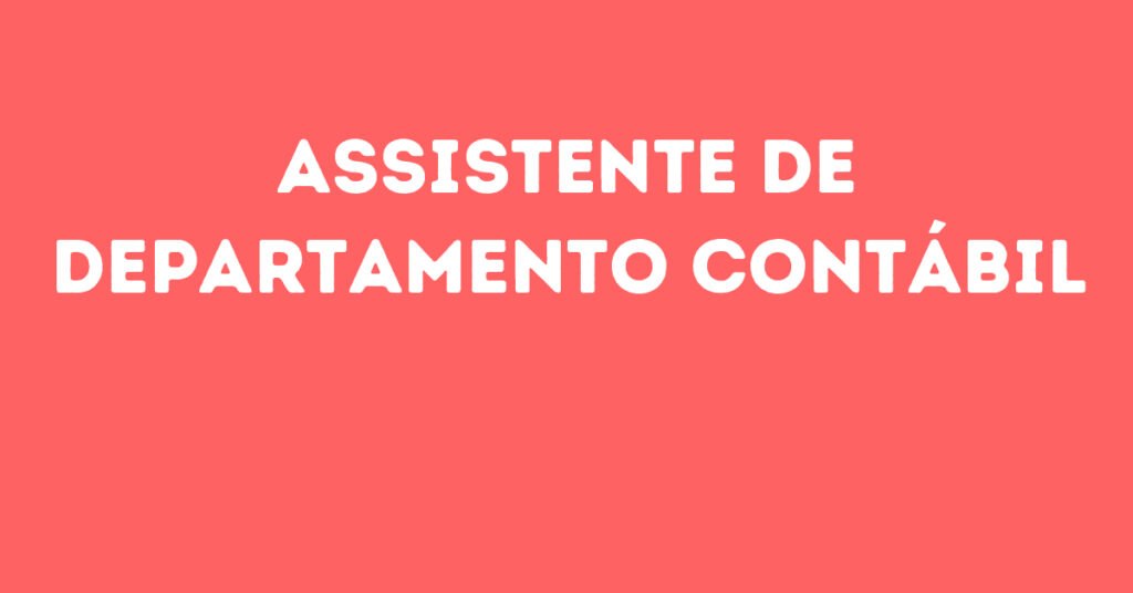 Assistente De Departamento Contábil-São José Dos Campos - Sp 1