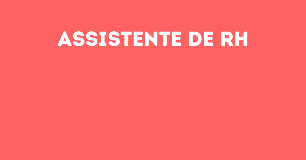 Assistente De Rh-São José Dos Campos - Sp 1