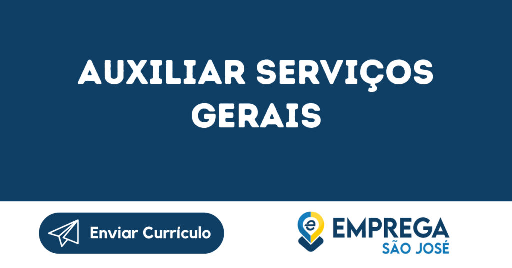 Auxiliar Serviços Gerais-Jacarei - Sp 1