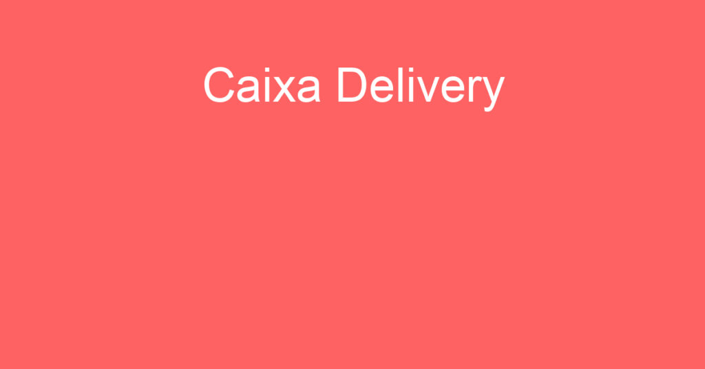 Caixa Delivery-São José Dos Campos - Sp 1