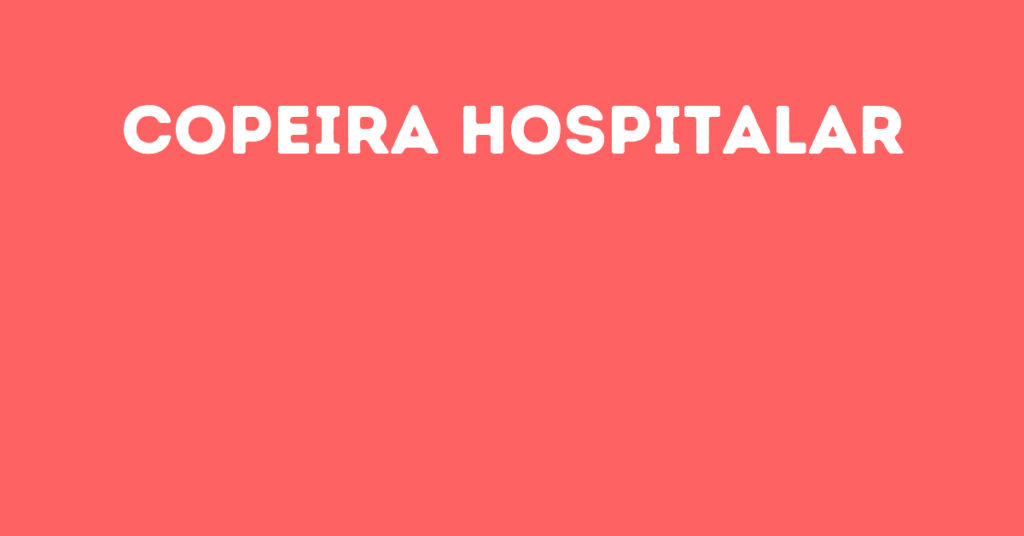 Copeira Hospitalar-São José Dos Campos - Sp 1