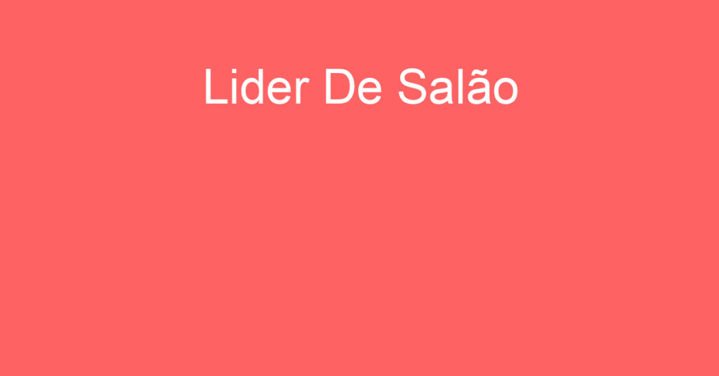 Lider De Salão-São José Dos Campos - Sp 1