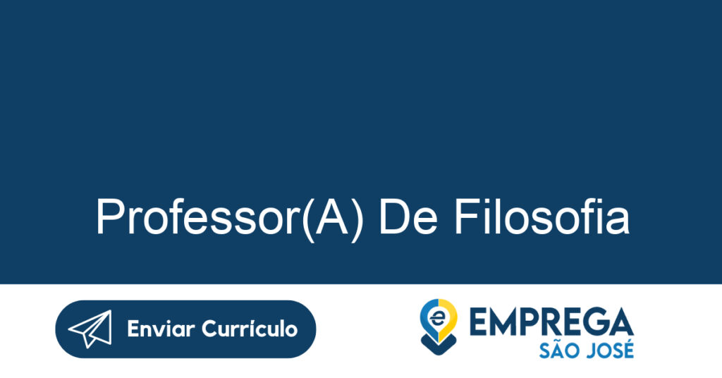 Professor(A) De Filosofia-Jacarei - Sp 1