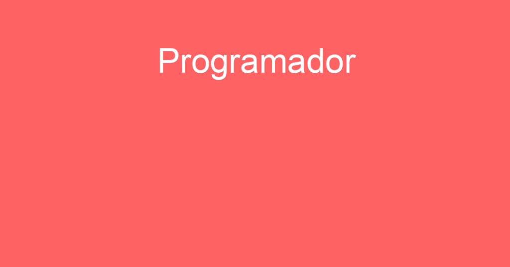 Programador-São José Dos Campos - Sp 1