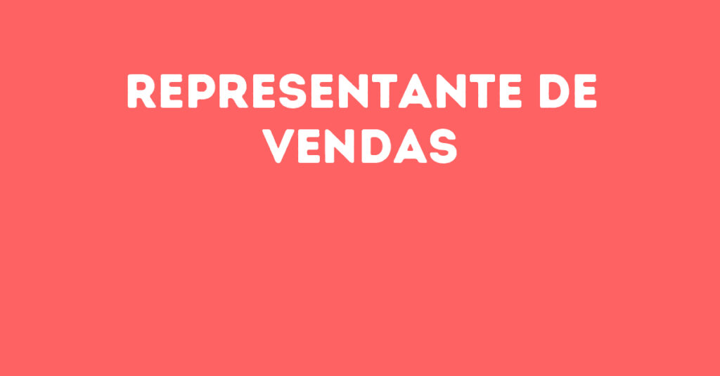 Representante De Vendas-Jacarei - Sp 1