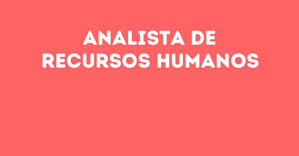 Analista De Recursos Humanos-São José Dos Campos - Sp 1