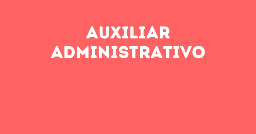 Auxiliar Administrativo-Jacarei - Sp 1