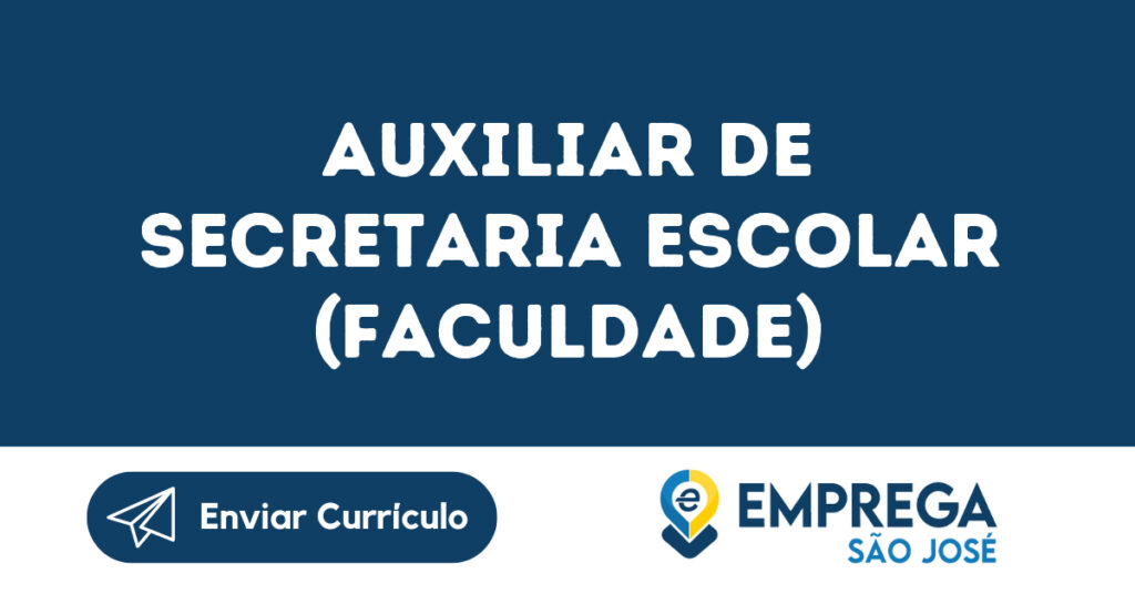 Auxiliar De Secretaria Escolar (Faculdade)-São José Dos Campos - Sp 1