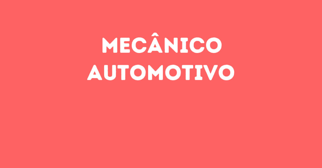 Mecânico Automotivo-São José Dos Campos - Sp 1