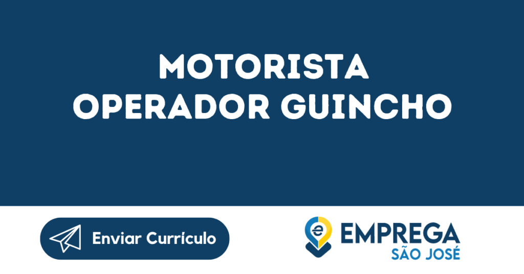 Motorista Operador Guincho-São José Dos Campos - Sp 1