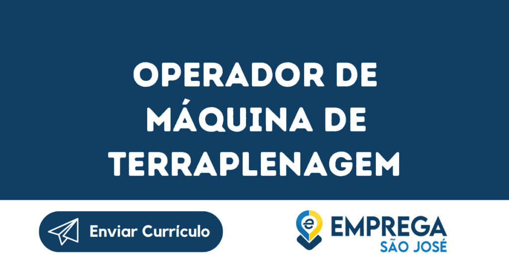 Operador De Máquina De Terraplenagem-Jacarei - Sp 1