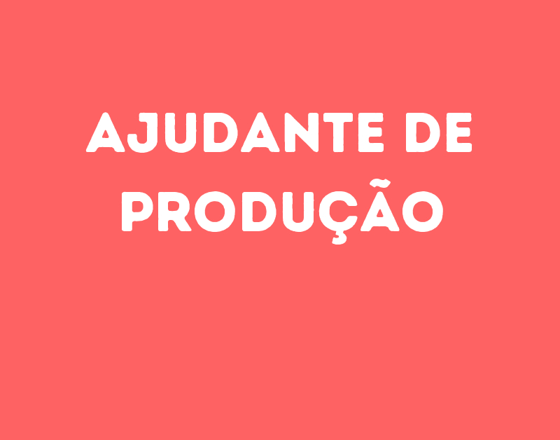 Ajudante De Produção-Jacarei - Sp 1