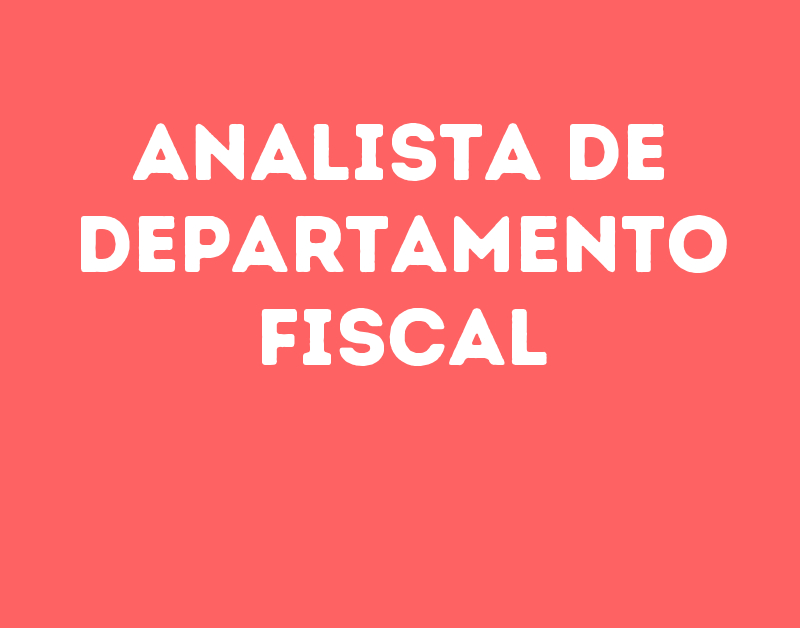 Analista De Departamento Fiscal-São José Dos Campos - Sp 1