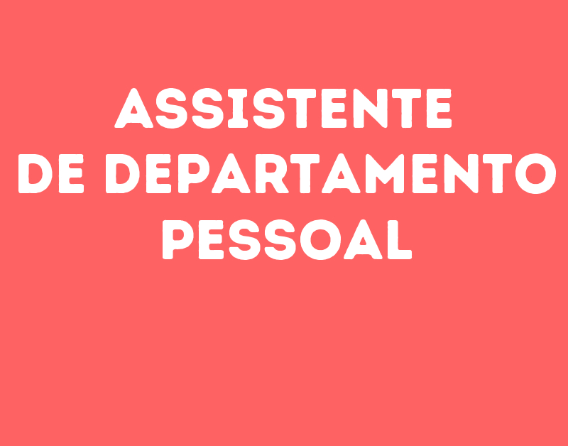Assistente De Departamento Pessoal-São José Dos Campos - Sp 1