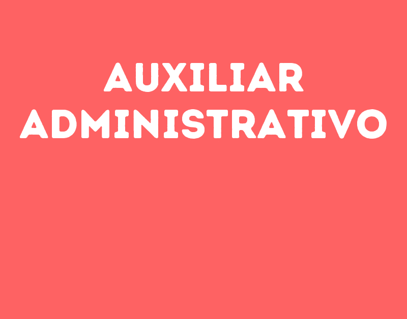 Auxiliar Administrativo-Jacarei - Sp 1