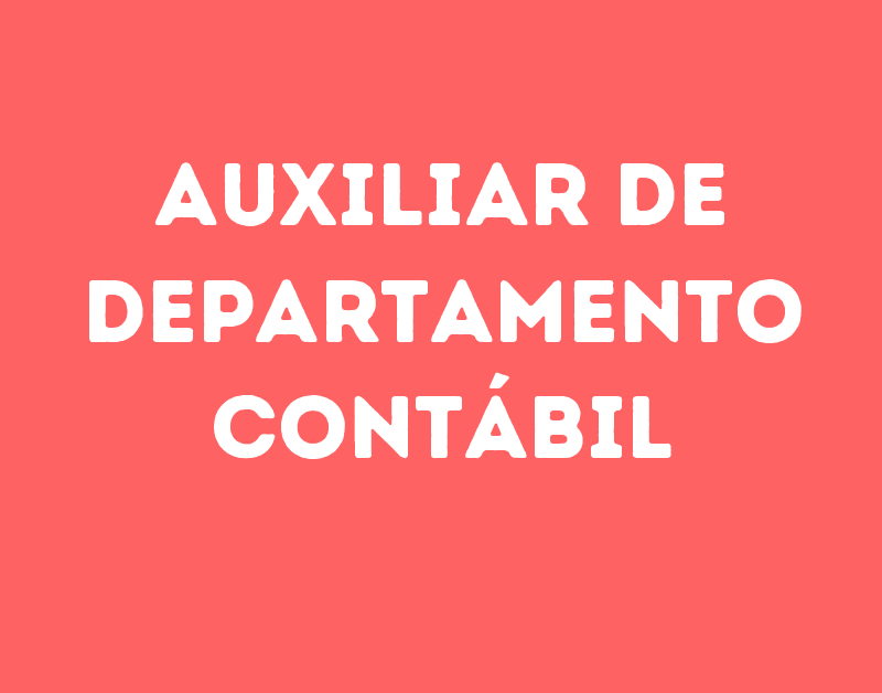 Auxiliar De Departamento Contábil-São José Dos Campos - Sp 1