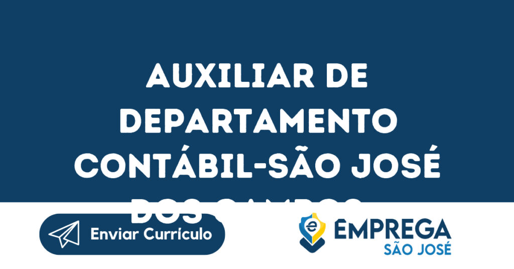 Auxiliar De Departamento Contábil-São José Dos Campos - Sp 1