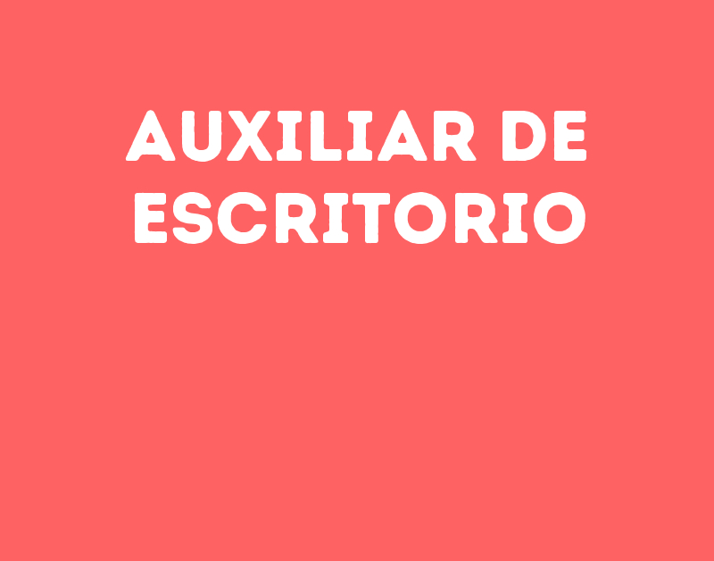 Auxiliar De Escritorio-São José Dos Campos - Sp 1