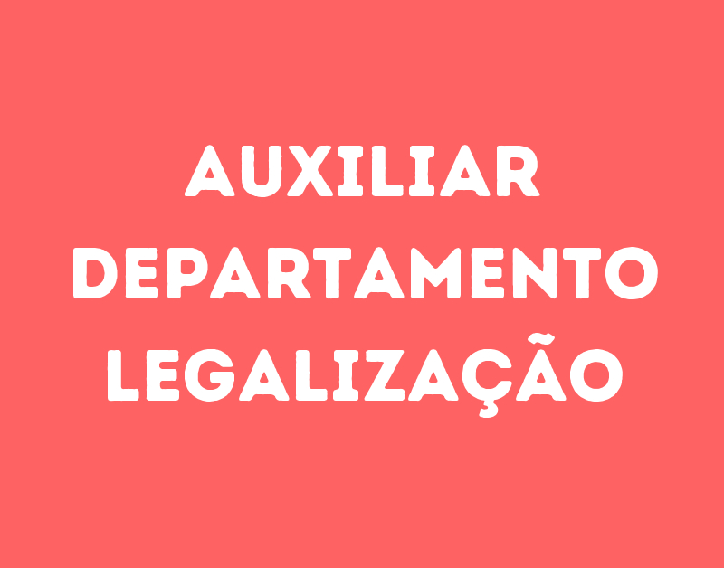 Auxiliar Departamento Legalização-São José Dos Campos - Sp 1