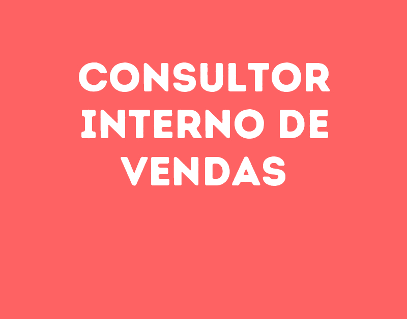 Consultor Interno De Vendas-São José Dos Campos - Sp 1