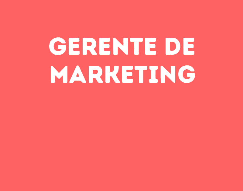 Gerente De Marketing-São José Dos Campos - Sp 1