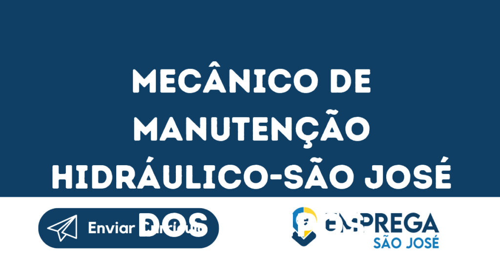 Mecânico De Manutenção Hidráulico-São José Dos Campos - Sp 1