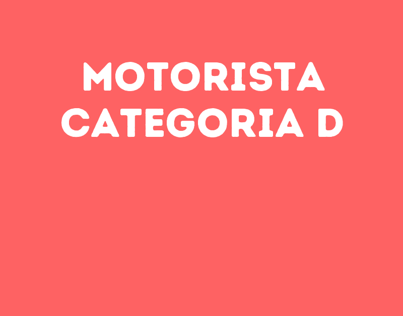 Motorista Categoria D-São José Dos Campos - Sp 1