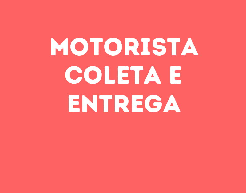 Motorista Coleta E Entrega-São José Dos Campos - Sp 1