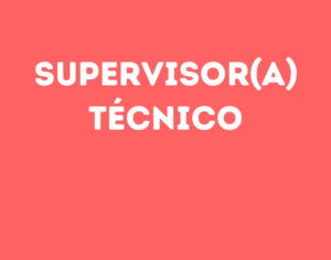 Supervisor(A) Técnico-São José Dos Campos - Sp 5