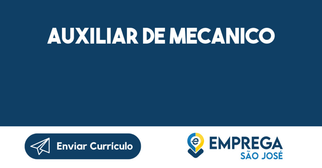 Auxiliar De Mecanico-São José Dos Campos - Sp 1