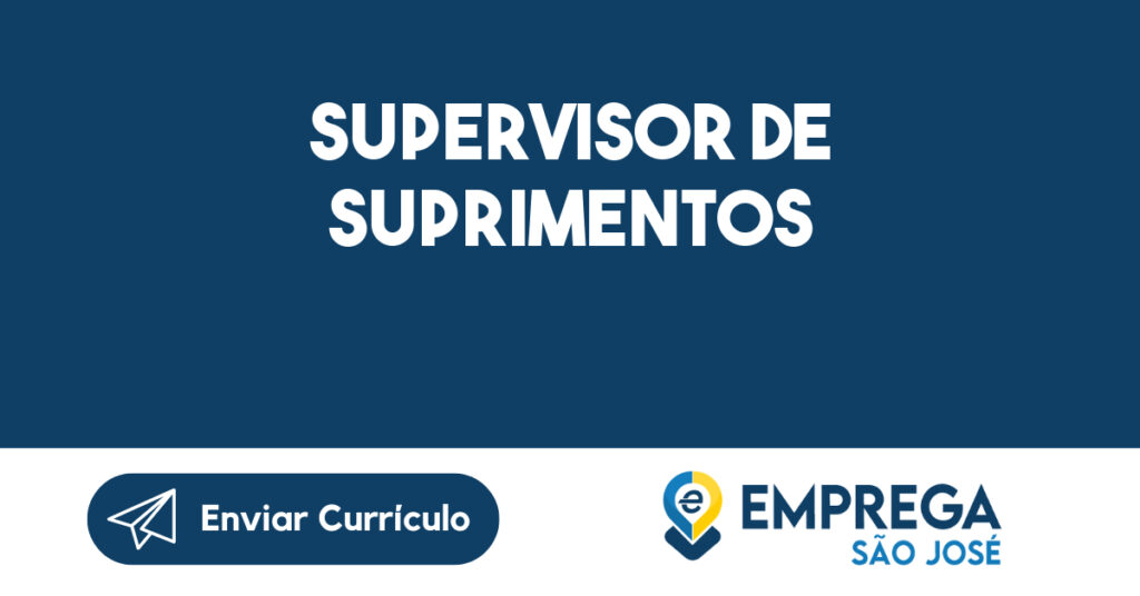 Supervisor De Suprimentos-Jacarei - Sp 1