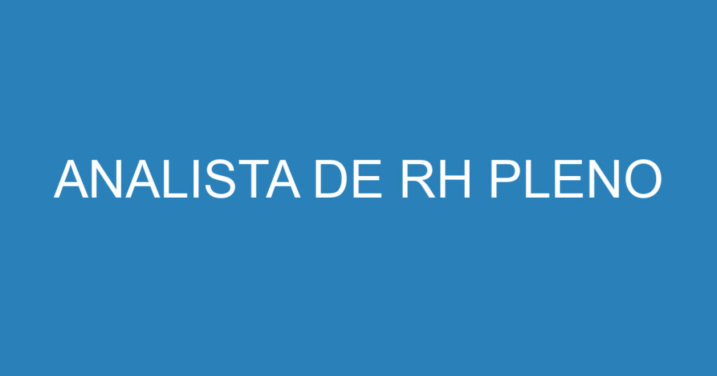 Analista De Rh Pleno-São José Dos Campos - Sp 1