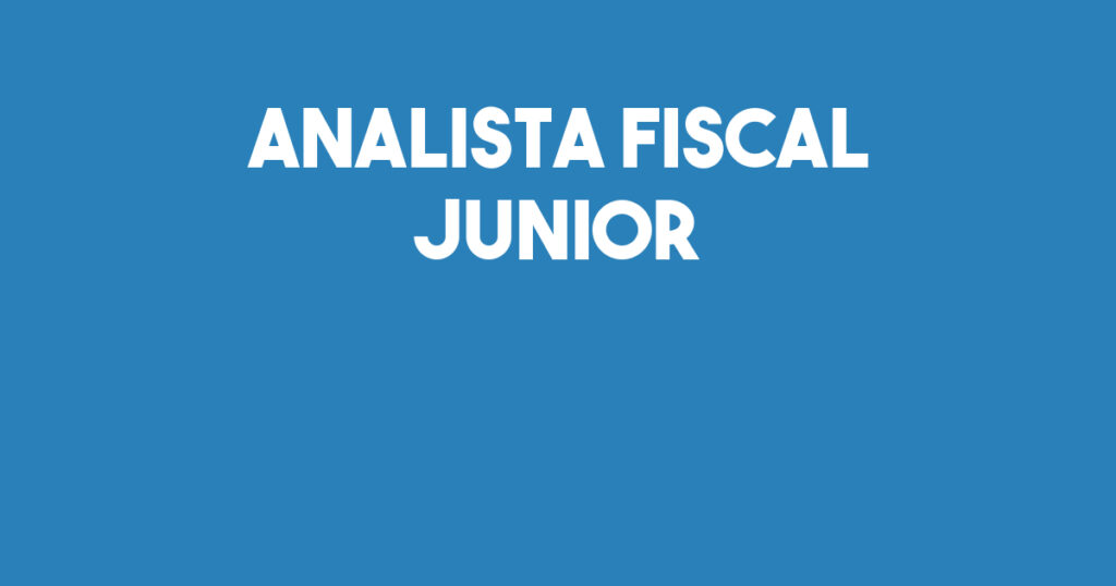 Analista Fiscal Junior-Jacarei - Sp 1