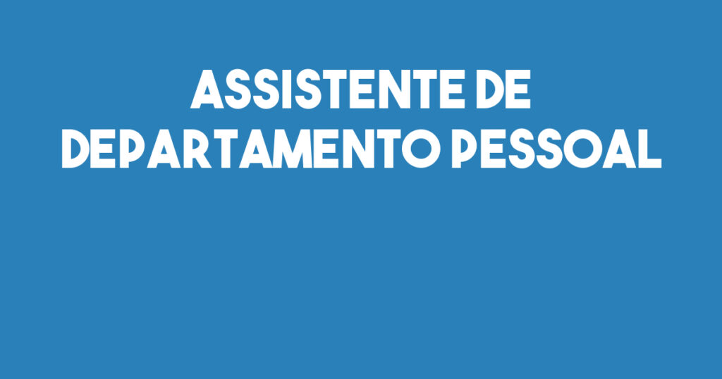 Assistente De Departamento Pessoal-Jacarei - Sp 1