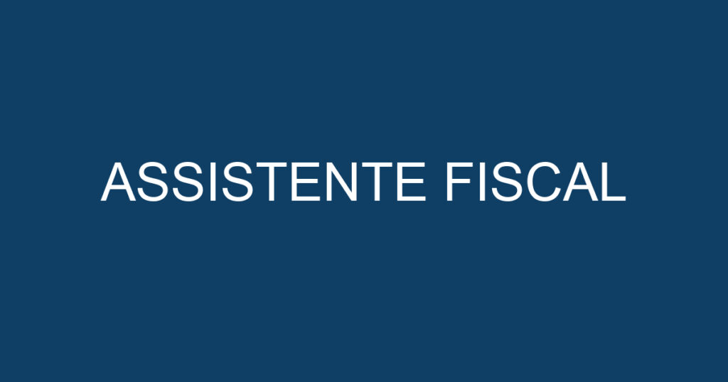 Assistente Fiscal-São José Dos Campos - Sp 1