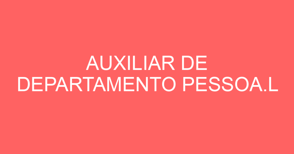 Auxiliar De Departamento Pessoa.l-São José Dos Campos - Sp 1