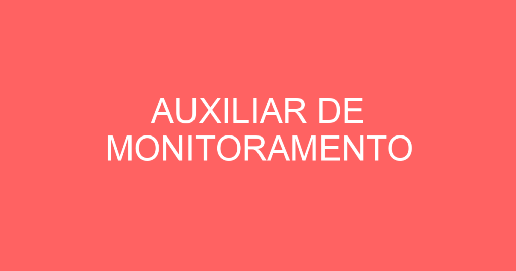 Auxiliar De Monitoramento-São José Dos Campos - Sp 1