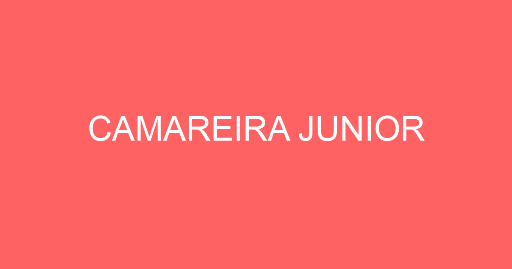 Camareira Junior-São José Dos Campos - Sp 1