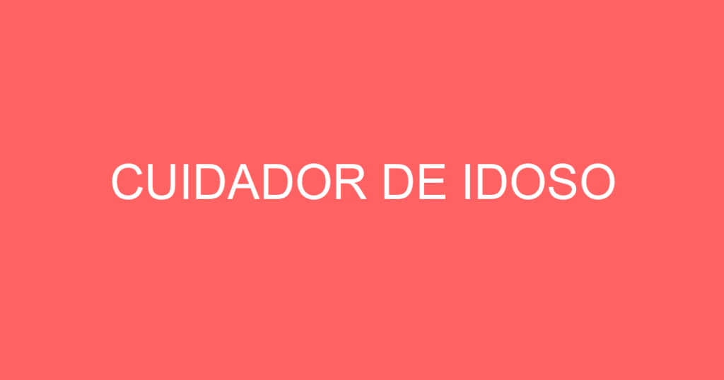 Cuidador De Idoso-São José Dos Campos - Sp 1